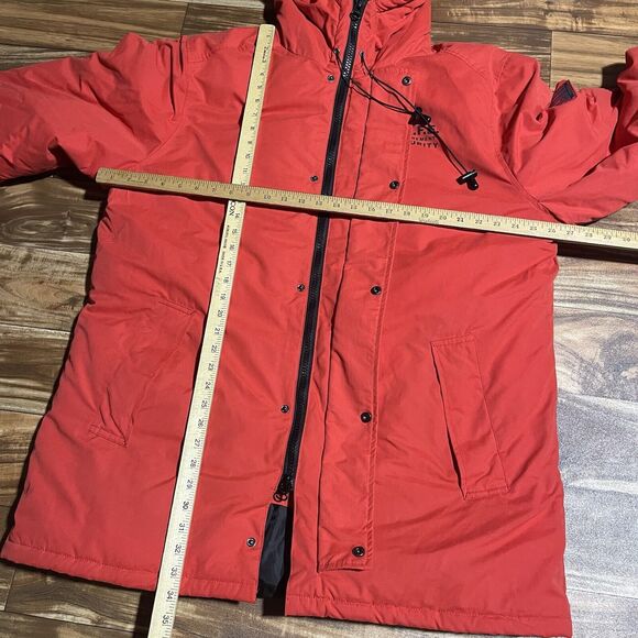 Official Licensed Super Bowl LII Security Puffer Down Jacket Red Mens Size XL - Picture 9 of 13